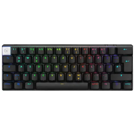 Logitech G PRO X 60 LIGHTSPEED černá / Herní klávesnice / bezdrátová LIGHTSPEED / taktilní přepínače / 60%