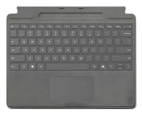 Microsoft Surface Pro Keyboard platinová / Klávesnice pro Surface Pro / Pen Storage / Alcantara / DE layout / podsvícení