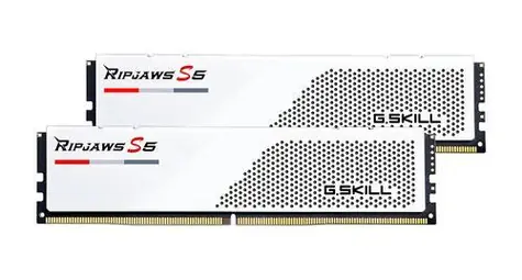 G.Skill Ripjaws S5 White 64GB (2x32GB) 5600MHz / Operační paměť / DDR5 / CL36 / DIMM / XMP 3.0 / 1.25V