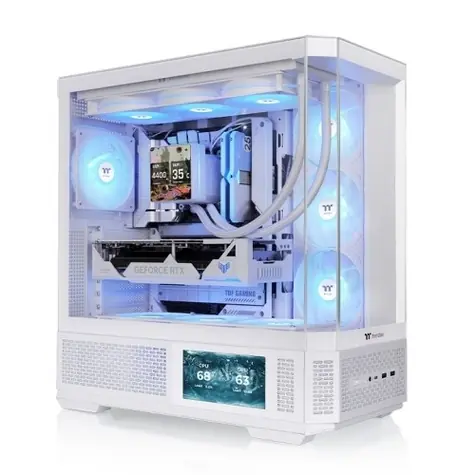 Thermaltake View 370 TG ARGB bílá / ATX / 2x USB-A 3.2 / 1x USB-C 3.2 / 4x 120mm ARGB / bez zdroje / průhledná bočnice
