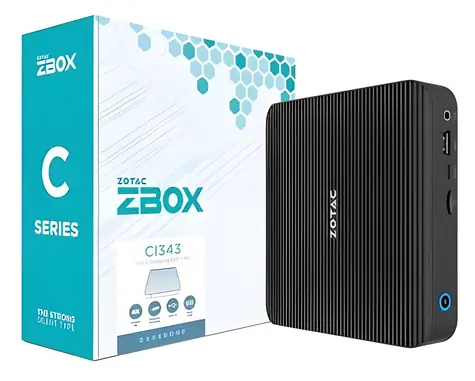 Zotac ZBOX edge CI343 černá / Barebone mini PC / Intel N100 / DDR5 až 16GB / Wi-Fi 6 / bez OS