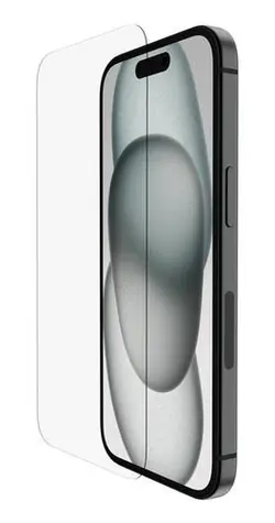 Belkin SCREENFORCE InvisiGlass Anti-Microbial / Ochranné sklo / Apple iPhone 16/15/14 Pro