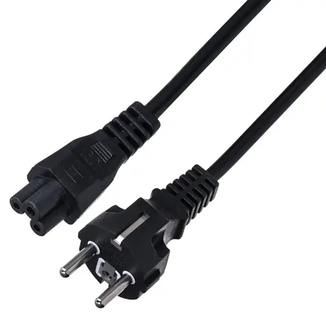 SAVIO CL-67 černá / Napájecí kabel / H03VV-F / 1,2 m / 250 V / 2,5 A