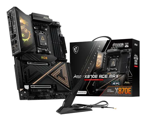 MSI MEG X870E ACE MAX / Základní deska / AMD X870E / AM5 / 4x DDR5 / Wi-Fi 7 / 10G LAN / 5x M.2 / E-ATX