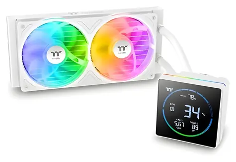 Thermaltake TH240-S V3 ARGB Sync Snow Edition bílá / AIO vodní chladič CPU / 2x 120 mm / 3.95
