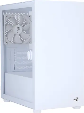 Aerocool CS-111-G-WT-v1 bílá / PC skříň / Mini Tower / Micro-ATX / Mini-ITX / tvrzené sklo / bez zdroje
