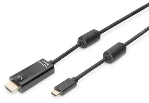 Digitus AK-300330-020-S černá / Kabel USB-C na HDMI / 4K 60 Hz / 2 m