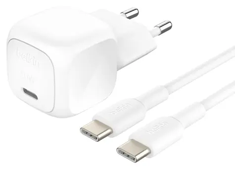 Belkin BOOST CHARGE charger bílá / Nabíječka USB-C / 20W PD PPS / s 1m kabelem USB-C