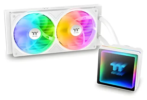 Thermaltake TH240 V3 ARGB Sync Snow Edition bílá / AIO vodní chladič CPU / 2x 120 mm / 2500 RPM / 37,8 dB / 85,29 CFM