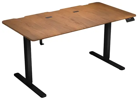 Endorfy Atlas L Electric ořech/černá / Herní stůl / elektrické nastavení výšky 73–120 cm / 150 × 78 cm / 80 kg