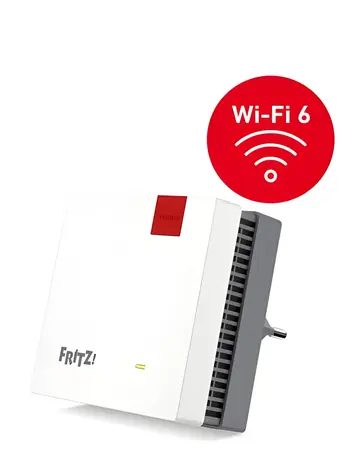 AVM FRITZ! Repeater 1200 AX / Repeater / Wi-Fi 6 / 3000 Mbit/s / 2.4 GHz + 5 GHz / 1x Gigabit LAN