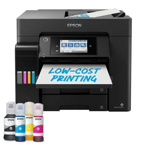 Epson EcoTank ET-5855 černá / Ink. multifunkce / A4 / 25 ppm / 4800x2400 dpi / tisk & sken. & kop. / USB & Wi-Fi & LAN