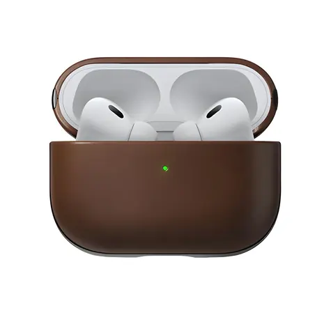 Nomad Modern Leather Case hnědá / Pouzdro / Apple AirPods Pro 2 / kůže