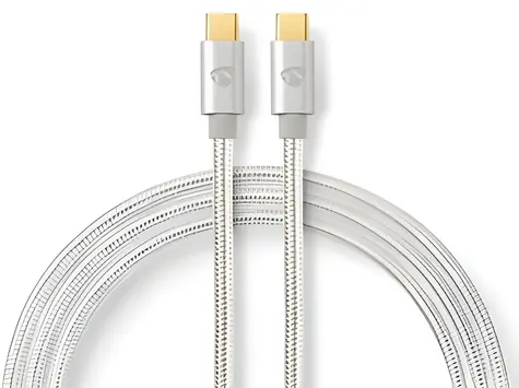 Nedis USB-C - USB-C 3.2 Gen2 1 m / Datový kabel / 100 W / 10 Gbps / 4K 60Hz / Opletený
