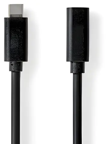 Nedis USB-C (M) - USB-C (F) 3.2 Gen1 2m černá / Prodlužovací kabel / 60 W / 5 Gbps / 4K 60Hz