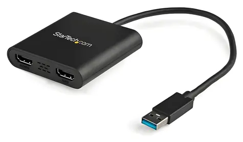 StarTech adaptér USB-A na HDMI černá / 4K 3840×2160 / 2kanálový zvuk / 0,25 m
