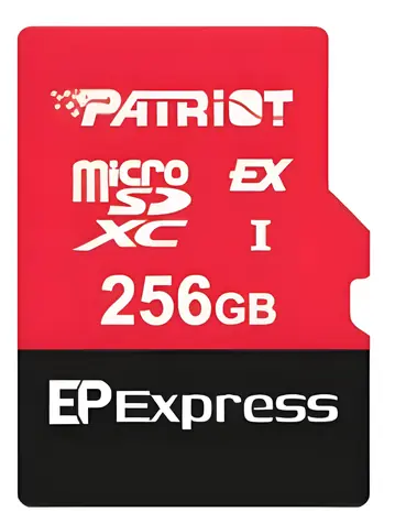 Patriot EP Express microSDXC 256 GB / Paměťová karta / UHS-I U3 V30 / Class 10 / 800/600 MB/s