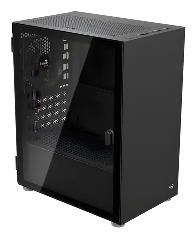 Aerocool CS-111-G-BK-v1 černá / PC skříň / Mini Tower / Micro ATX / Mini-ITX / 2x USB 2.0 / 1x USB 3.2 Gen 1