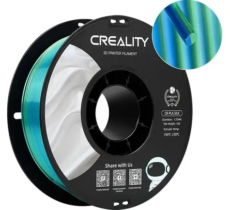 Creality CR-Silk PLA modrozelená / Struna pro 3D tiskárnu / PLA / 1,75 mm / 1 kg