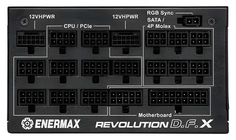ENERMAX ERT1650EWT Revolution DFX 1650W bílá / Napájecí zdroj / ATX12V 3.1 / 80 PLUS Gold / modulární kabely / RGB
