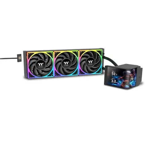 Thermaltake MAGCurve 360 Ultra ARGB černá / AIO vodní chladič CPU / 3x 120 mm / 2500 RPM / 27.2 dB / 63.25 CFM