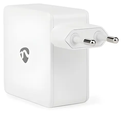 Nedis GaN 100W bílá / Síťová nabíječka / 1x USB-C / USB Power Delivery