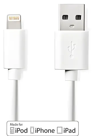 Nedis Lightning kabel 3 m bílá / Datový kabel / USB-A 2.0 (M) - Lightning 8-pin (M) / 480 Mbps