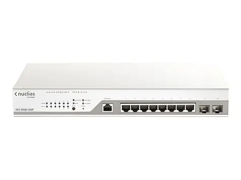 D-Link DBS-2000-10MP / Switch / 10-port 10/100/1000 Mbps / PoE+ 130W / Nuclias Cloud