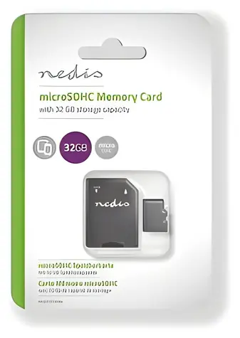 Nedis microSDHC 32 GB / Paměťová karta / UHS-I / čtení: 100 MB/s / zápis: 45 MB/s / vč. adaptéru SD