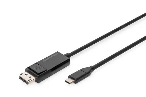 Digitus AK-300334-020-S černá / Redukce USB-C na DisplayPort / 2 m / DisplayPort 1.4 / 8K 30Hz / 4K 144Hz