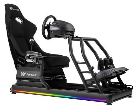 Thermaltake GR500 černá / Závodní kokpit / ocel a hliník / nosnost 120 kg / RGB
