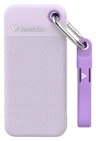 Verbatim Pocket SSD Colour Edition 2TB fialová / Externí SSD / USB-C 3.2 Gen 2 / R: 1000 MB/s / W: 1000 MB/s