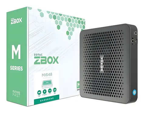 ZOTAC ZBOX edge MI648 černá/bílá / Barebone mini PC / Intel Core i5-1340P / DDR5 / 2x M.2 / Wi-Fi 6 / bez OS