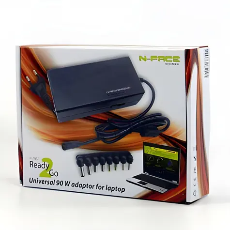 N-Face / Napájecí adaptér pro notebooky / 90W / 12-24V / 8 konektorů