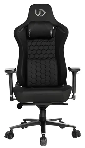 ULTRADESK Herní křeslo Throne černá / textil / 4D področky / 140 kg / sklon 90–170°