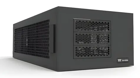 Thermaltake AX100 černá / Rozšiřující komora / pro AX700 XL-ATX / PS2 zdroj / 8x HDD/SSD / 560mm radiátor