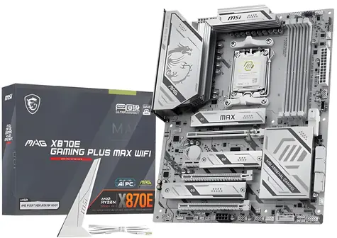 MSI MAG X870E GAMING PLUS MAX WIFI / AMD X870E / DDR5 / SATA III RAID / USB / 5GLAN / M.2 / sc.AM5 / ATX