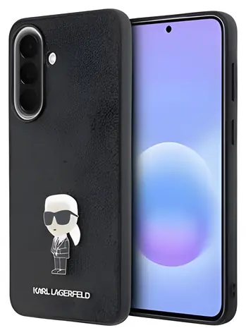 Karl Lagerfeld Fixed Glitter Metal Ikonik černá / Zadní kryt / Samsung Galaxy A57