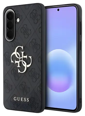 Guess 4G Metal Logo šedá / Zadní kryt / PU / pro Samsung Galaxy A57