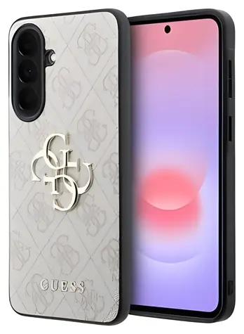 Guess 4G Metal Logo růžová / Zadní kryt / PU / pro Samsung Galaxy A37
