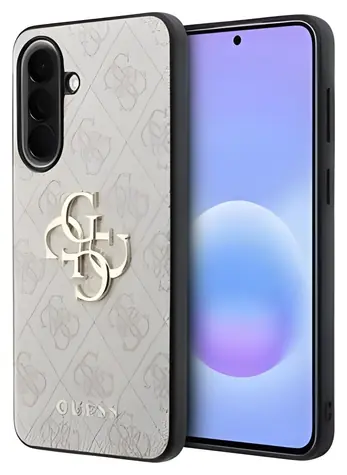 Guess 4G Metal Logo růžová / Zadní kryt / PU / pro Samsung Galaxy A57