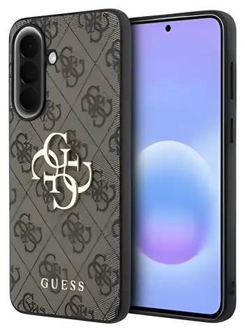 Guess PU 4G Metal Logo hnědá / Zadní kryt / Samsung Galaxy A57 / Umělá kůže / Kovové logo