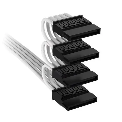Corsair Premium Individually Sleeved bílá / SATA napájecí kabel / 4x konektor / 405/520/635/750 mm