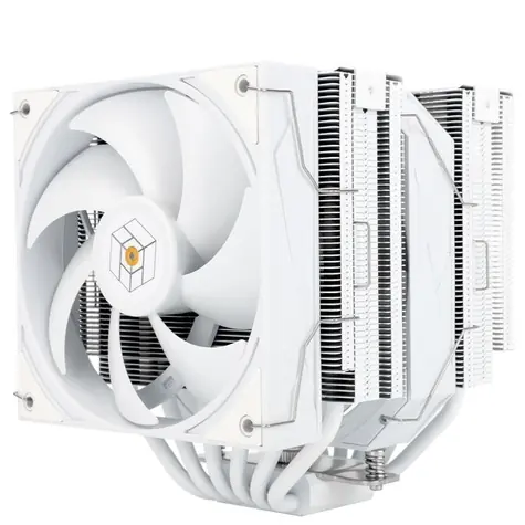 Thermalright Royal Pretor 130 bílá / Chladič CPU / vzduchový Dual-Tower / 1× 120 mm + 1× 130 mm / Intel + AMD
