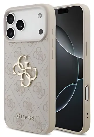 Guess PU 4G Metal Logo Pink / Zadní kryt / Apple iPhone 17 Pro Max
