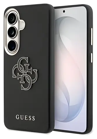 Guess PU 4G Resin Samsung Galaxy S26+ černá / Zadní kryt / kovové logo