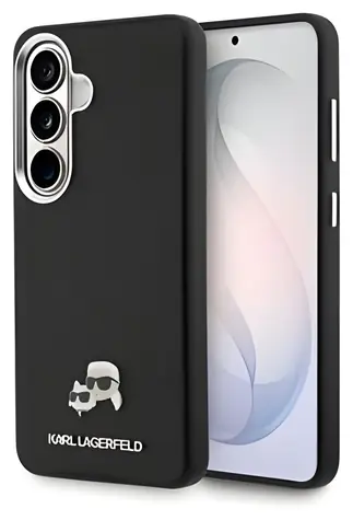Karl Lagerfeld Grained PU Leather K&CH Heads Magnetic černá / Zadní kryt / Samsung Galaxy S26+