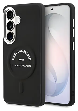 Karl Lagerfeld PU RSG Logo černá / Zadní kryt / Samsung Galaxy S26+ / Magnetický / PU kůže