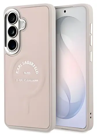 Karl Lagerfeld PU RSG Logo růžová pro Galaxy S26+ / Zadní kryt / Magnetický / Umělá kůže