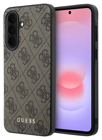 Guess PU 4G Metal Logo pro Samsung Galaxy A37 hnědá / Zadní kryt / PU koženka / 4G monogram / kovové logo